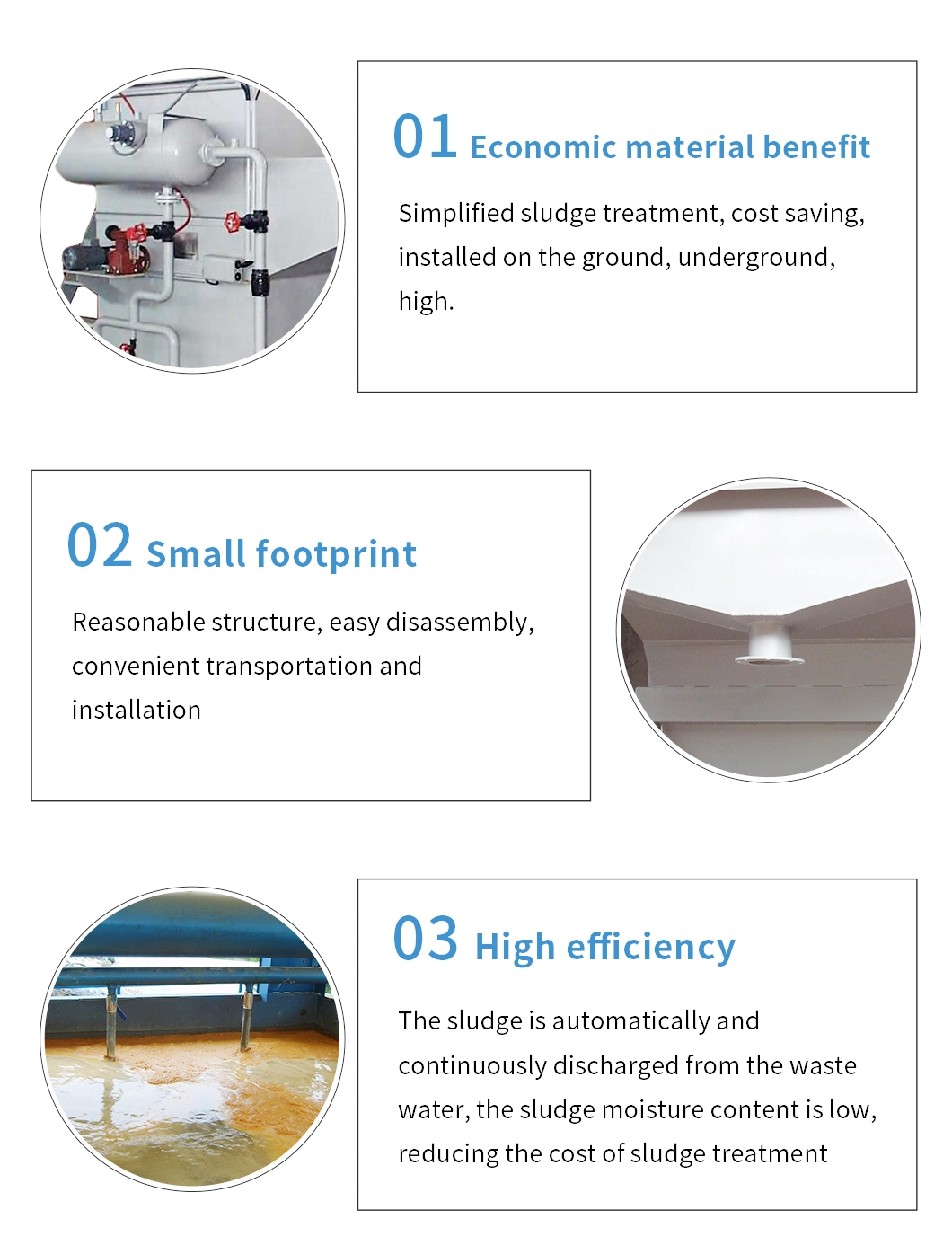 Duck Eggs, Fish, Vegetable Cleaning Wastewater Small Mobile Dissolved Air Flotation Machine