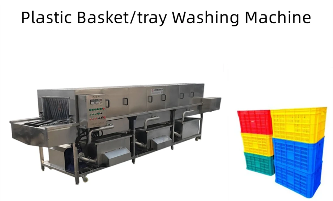 Automatic Plastic Basket Washing Machine/Turnover Box Cleaning Machine Fruit Basket and Egg Basket Washing Machine