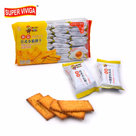 Chinese Snack Food Salty Egg Yolk Sandwich Biscuit
